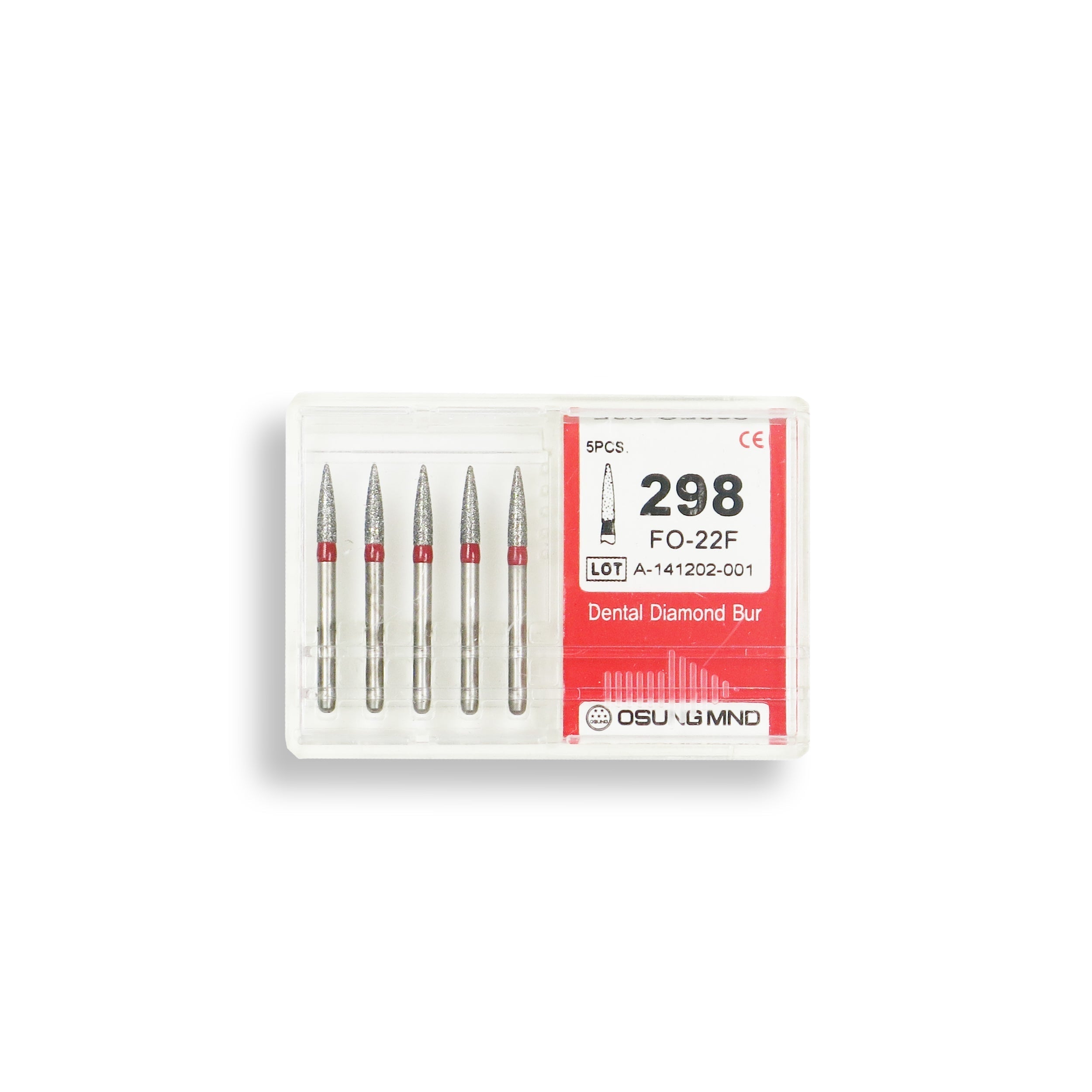 Cylindrical, Ogival End 1.6 mm Dia. Fine Grit Diamond Bur 5 per pack. 245.16F1